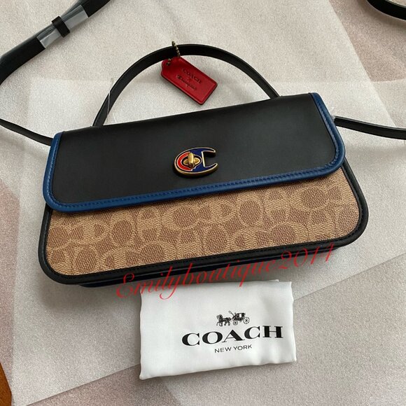NWT Coach Retail 4547 Collection X Champion Turnlock Clutch In Signature Bag - Picture 12 of 15